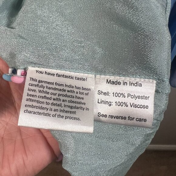 Rococo Sand Rainbow Hi Low Maxi Dress Size Small Ruffle Tiered Photo Shoot Party - Picture 14 of 15